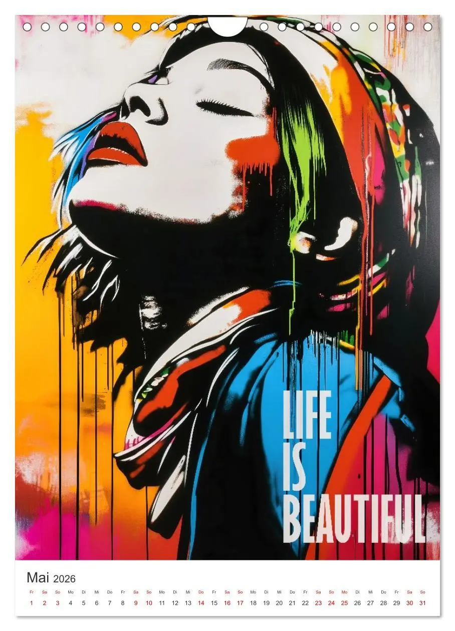 Bild: 9783516164657 | STREETART Neu Erleben Ein KI-Kunstkalender (Wandkalender 2026 DIN...