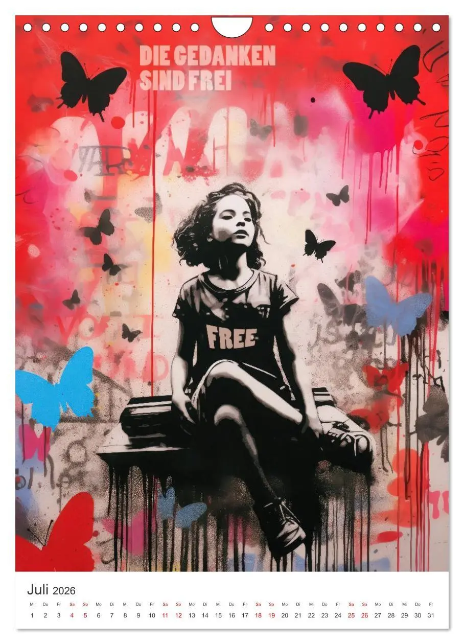 Bild: 9783516164657 | STREETART Neu Erleben Ein KI-Kunstkalender (Wandkalender 2026 DIN...