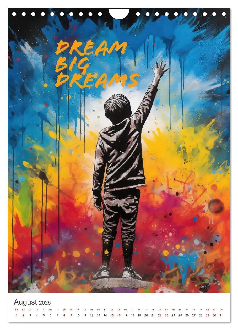 Bild: 9783516164657 | STREETART Neu Erleben Ein KI-Kunstkalender (Wandkalender 2026 DIN...