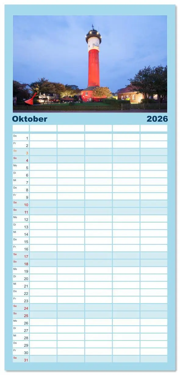 Bild: 9783516614657 | Familienplaner 2026 - Ostfriesische Inseln - Borkum, Norderney,...