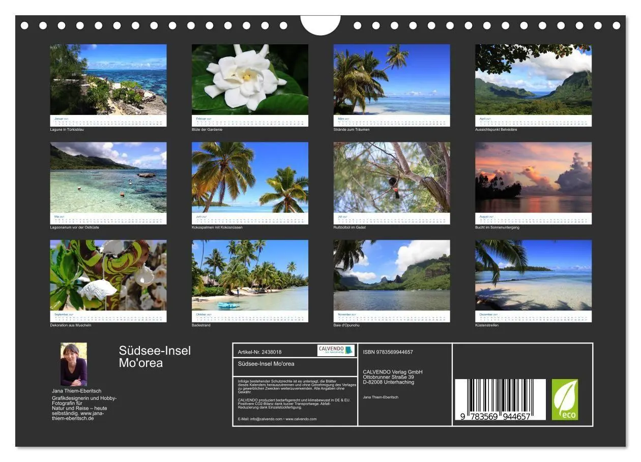 Bild: 9783569944657 | Südsee-Insel Mo'orea (Wandkalender 2027 DIN A4 quer), CALVENDO...