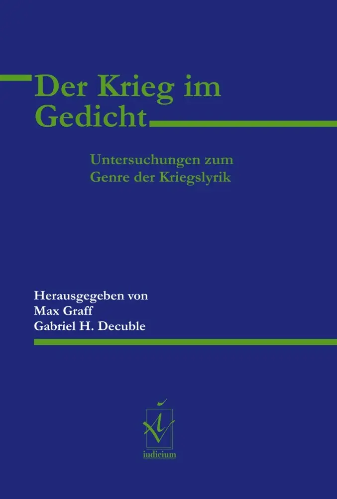 Cover: 9783862054657 | Der Krieg im Gedicht | Untersuchungen zum Genre der Kriegslyrik | Buch