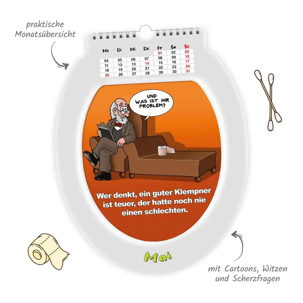 Bild: 9783988024657 | Trötsch Formkalender Klokalender 2026 unterhaltsames für lange...