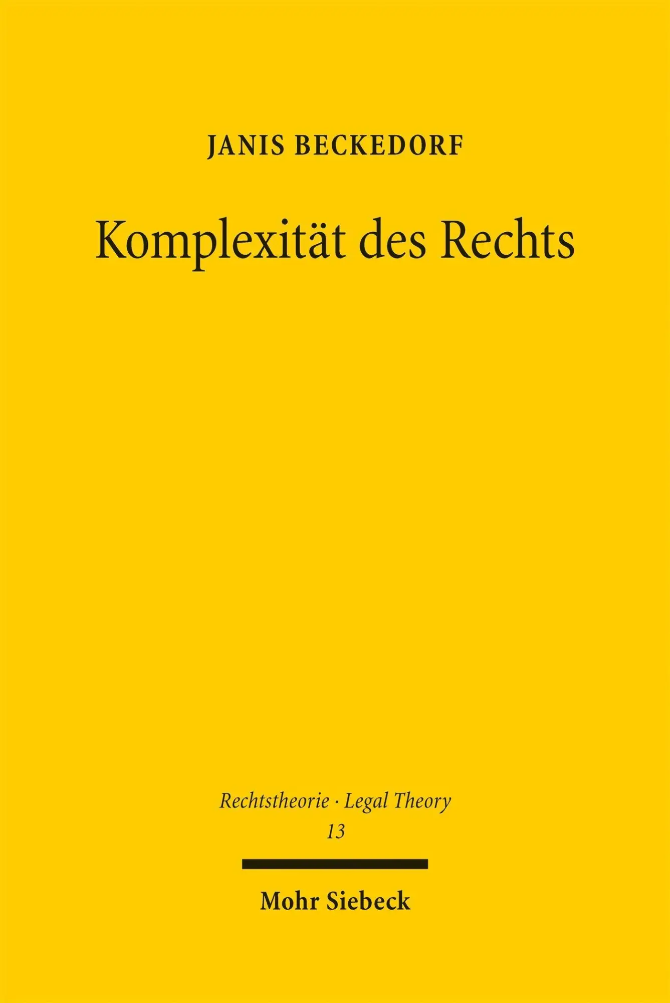 Cover: 9783161644757 | Komplexität des Rechts | Janis Beckedorf | Taschenbuch | 289 S. | 2025