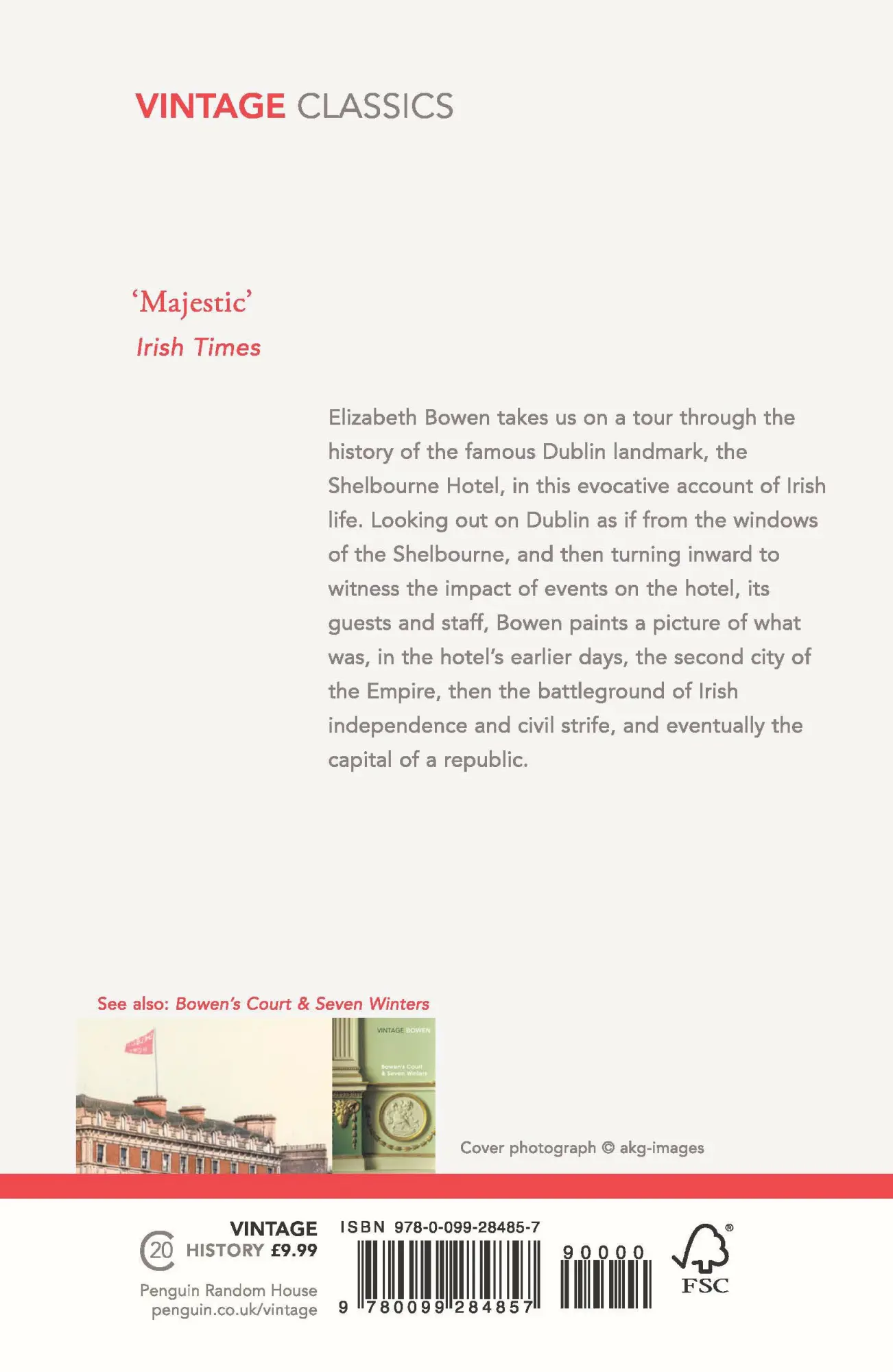 Rückseite: 9780099284857 | The Shelbourne | Elizabeth Bowen | Taschenbuch | Englisch | 2017