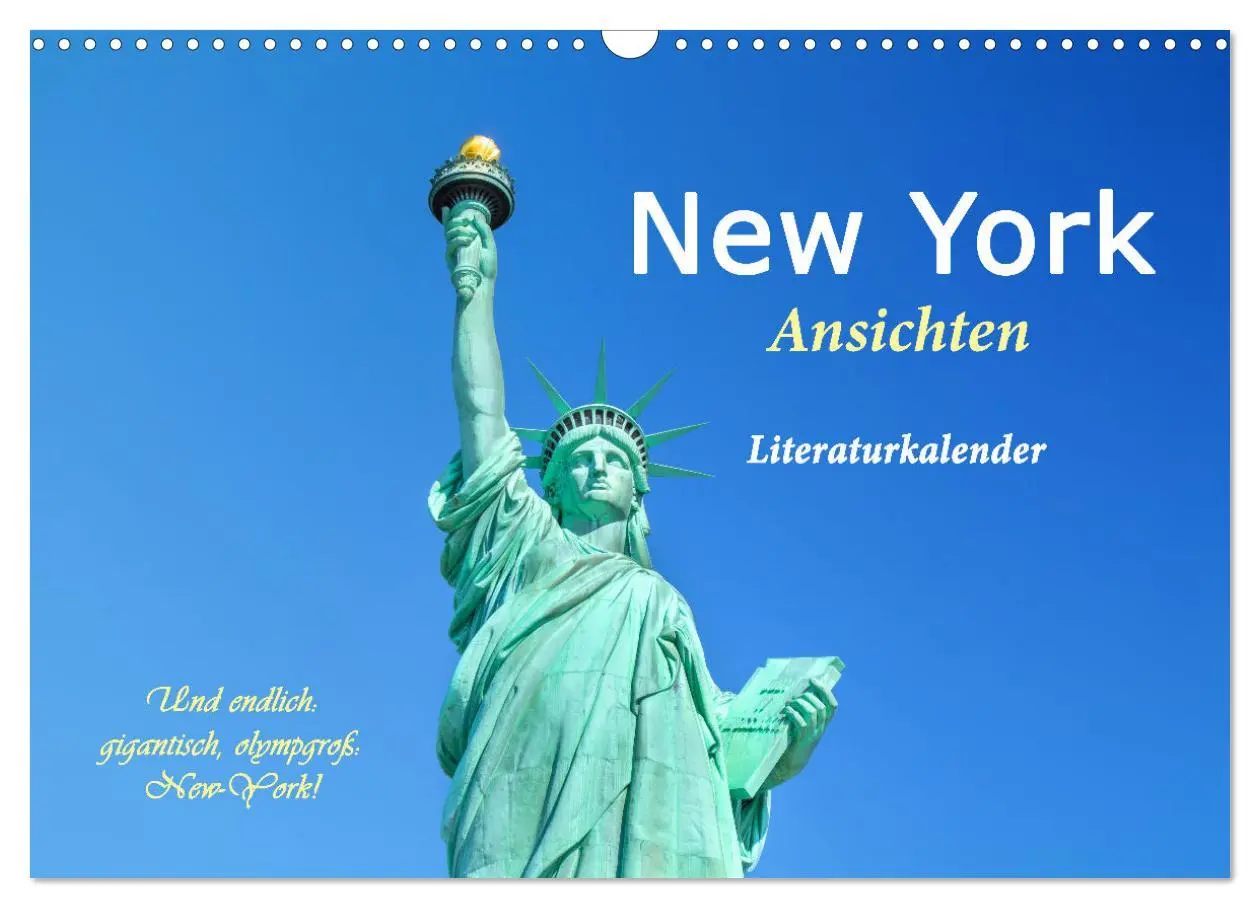 Cover: 9783457294857 | New York Ansichten - Literaturkalender (Wandkalender 2026 DIN A3...