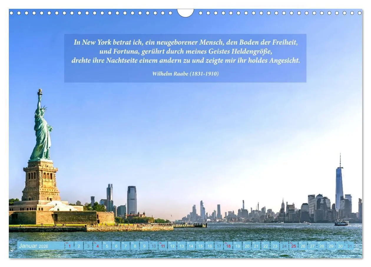 Bild: 9783457294857 | New York Ansichten - Literaturkalender (Wandkalender 2026 DIN A3...