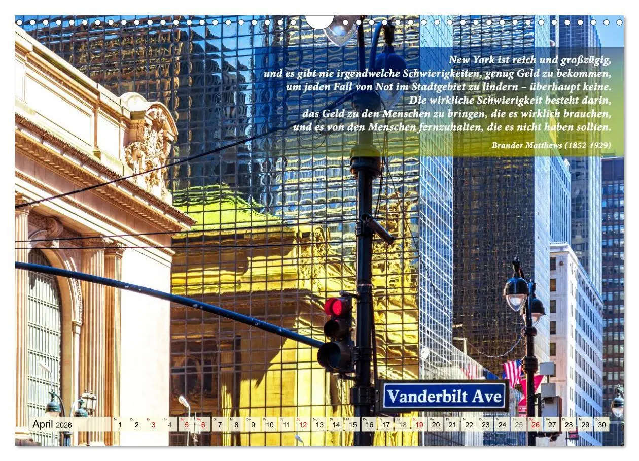 Bild: 9783457294857 | New York Ansichten - Literaturkalender (Wandkalender 2026 DIN A3...