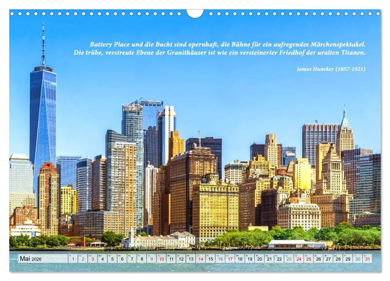 Bild: 9783457294857 | New York Ansichten - Literaturkalender (Wandkalender 2026 DIN A3...
