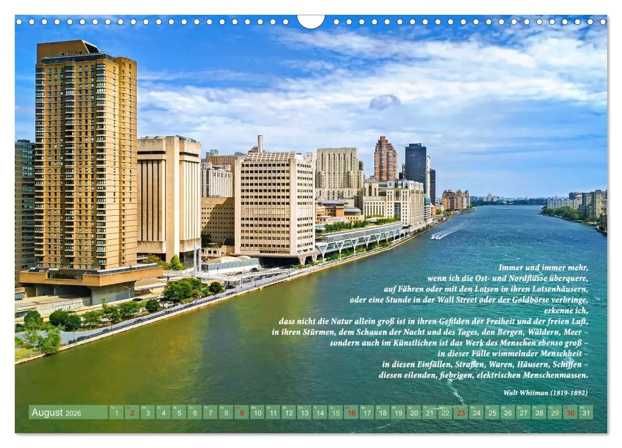 Bild: 9783457294857 | New York Ansichten - Literaturkalender (Wandkalender 2026 DIN A3...