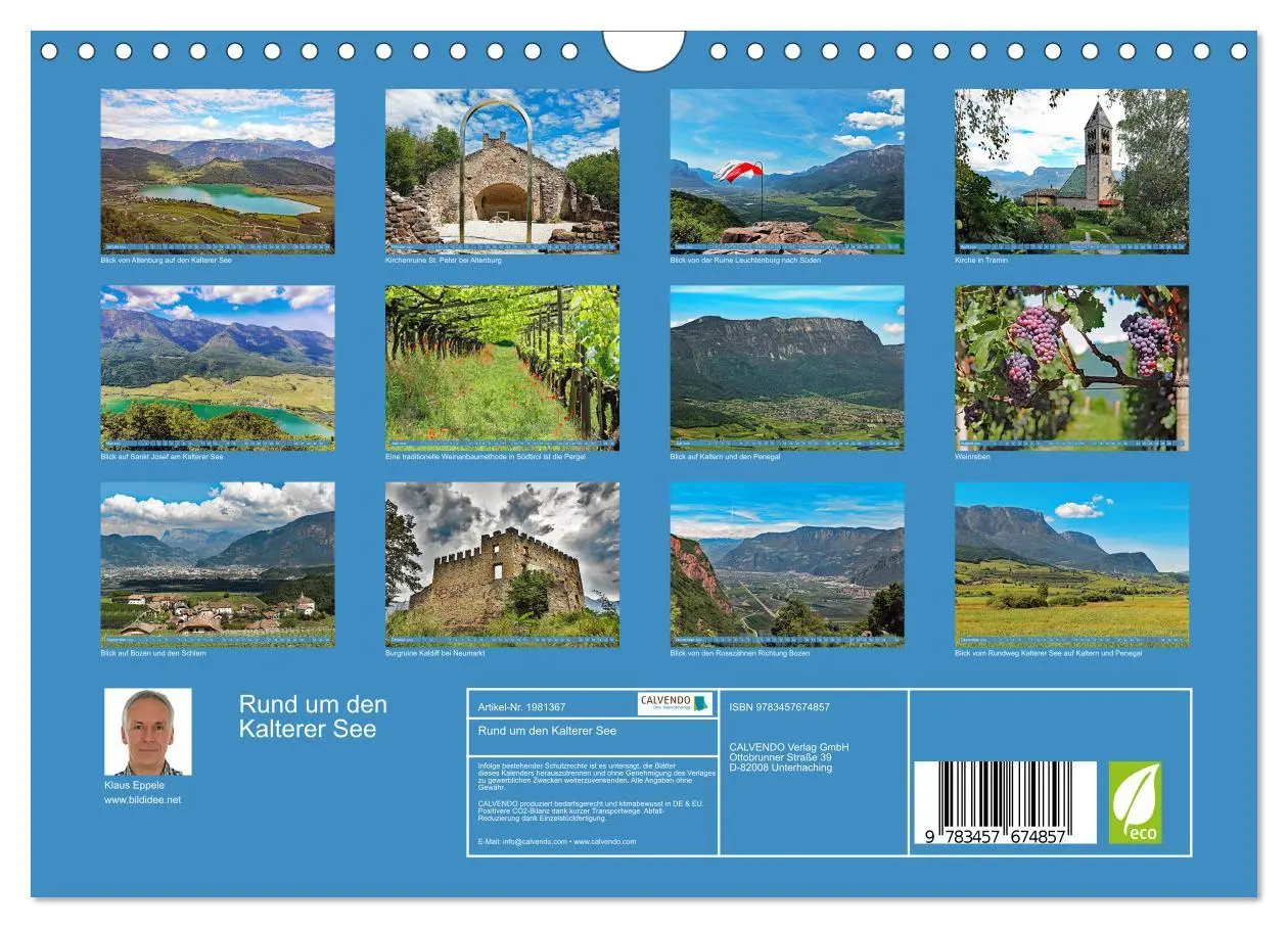 Bild: 9783457674857 | Rund um den Kalterer See (Wandkalender 2026 DIN A4 quer), CALVENDO...