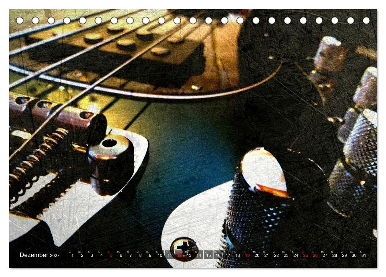 Bild: 9783594124857 | GITARREN Vintage Art (Tischkalender 2027 DIN A5 quer), CALVENDO...