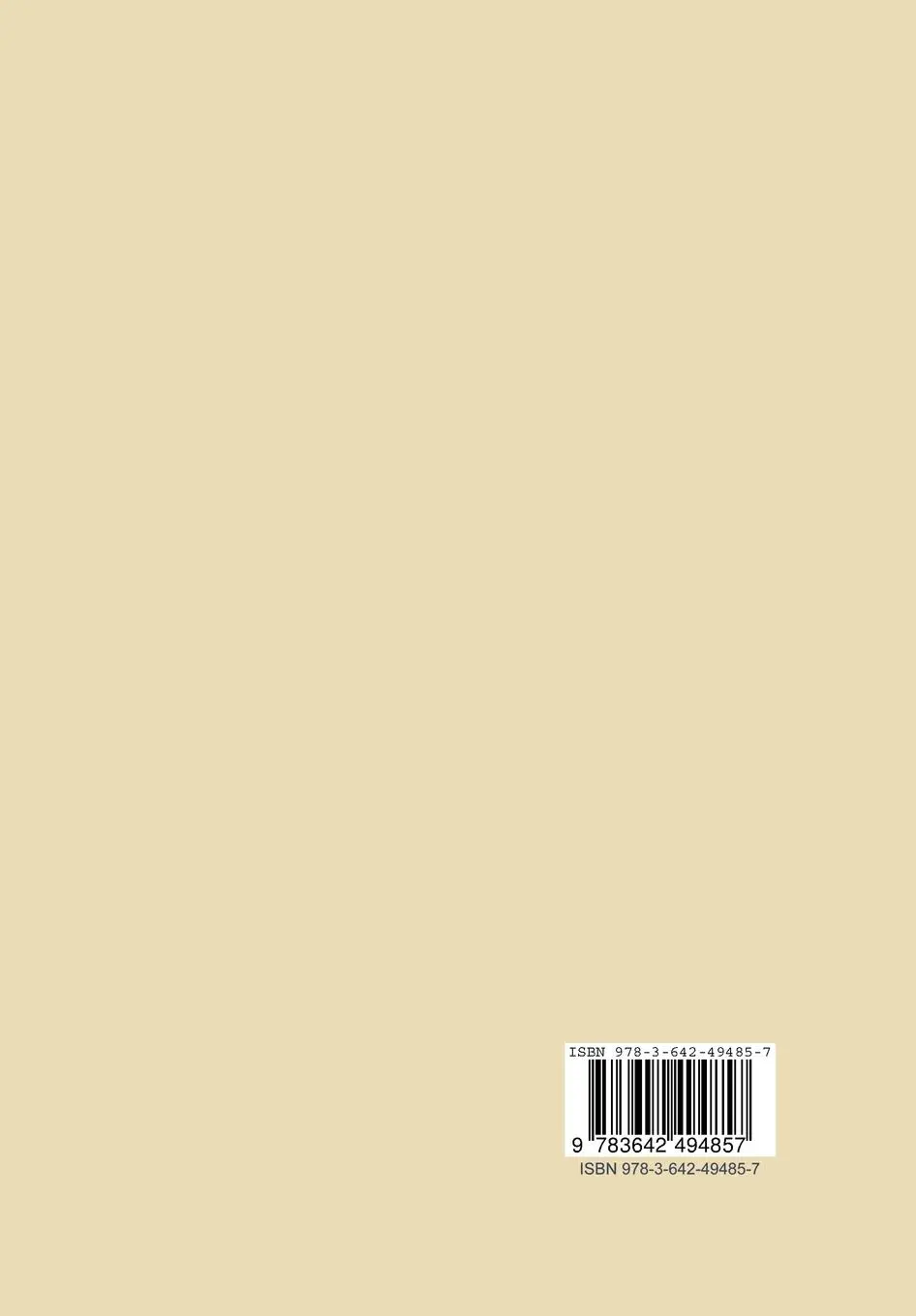 Rückseite: 9783642494857 | Der Säugling | Hans Ewerbeck | Taschenbuch | 600 S. | Deutsch