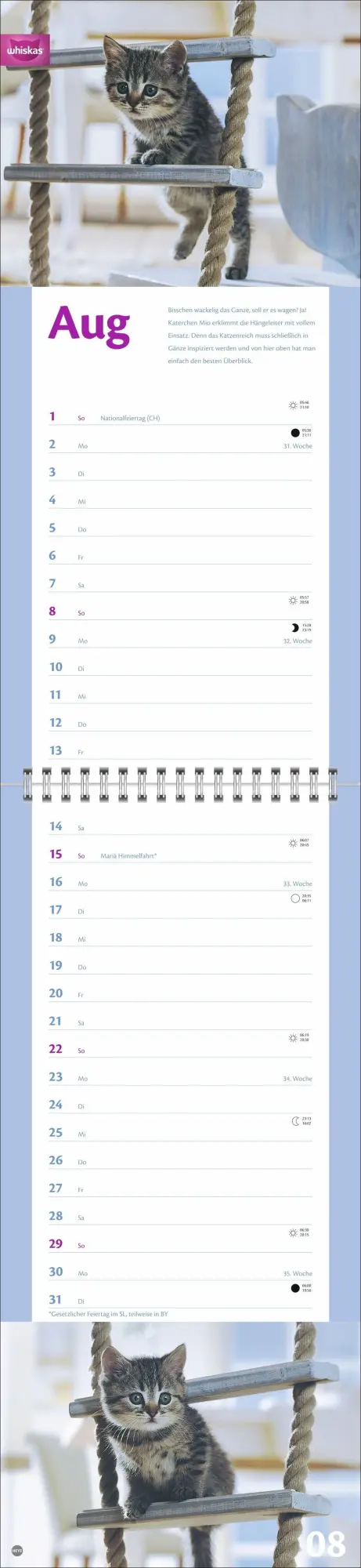 Bild: 9783756414857 | Whiskas Katzenleben Kalender 2027 | Heye | Kalender | Spiralbindung