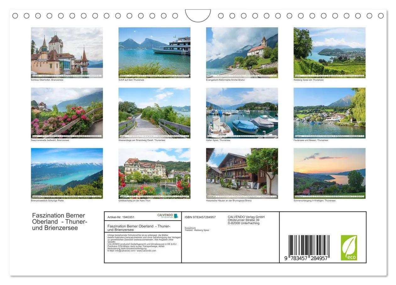 Bild: 9783457284957 | Faszination Berner Oberland - Thuner- und Brienzersee (Wandkalender...