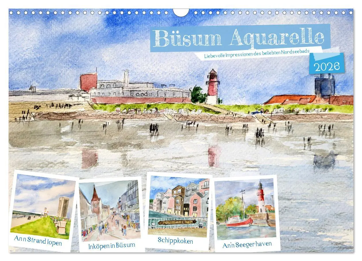 Cover: 9783457424957 | Büsum Aquarelle - Liebevolle Impressionen des beliebten Nordseebads...