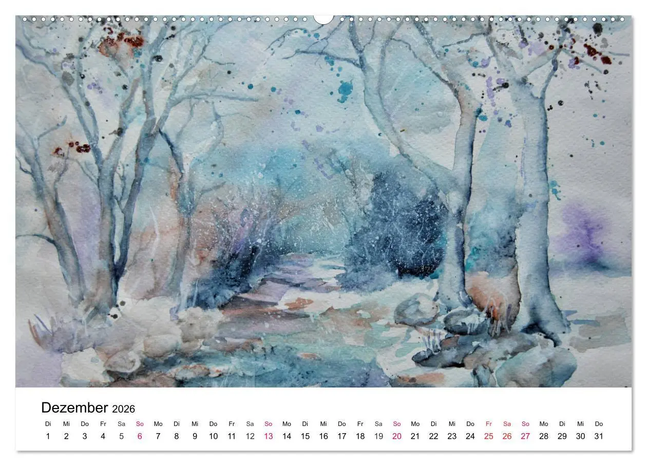 Bild: 9783457974957 | Mit Aquarellen durch das Jahr (hochwertiger Premium Wandkalender...