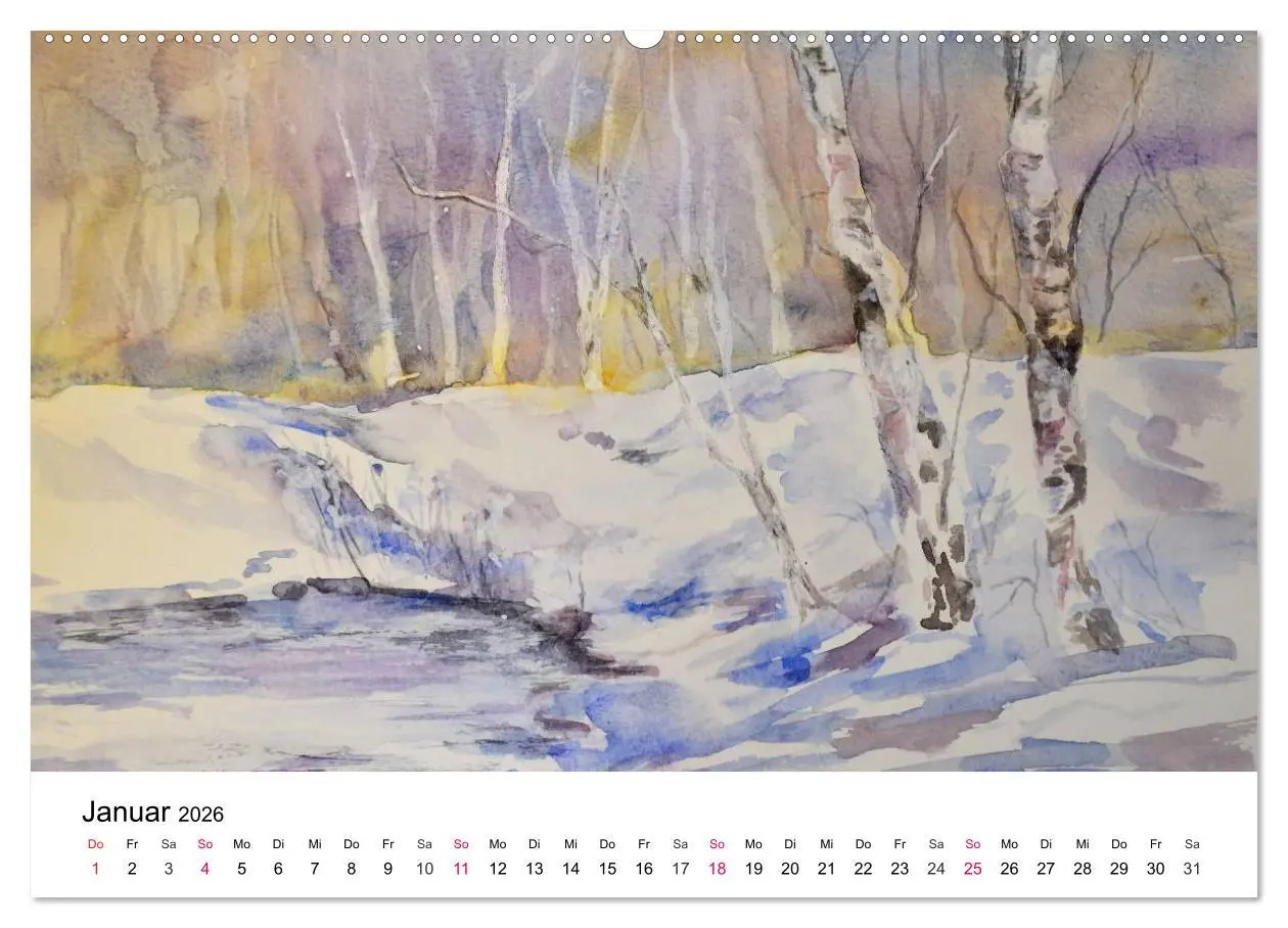 Bild: 9783457974957 | Mit Aquarellen durch das Jahr (hochwertiger Premium Wandkalender...