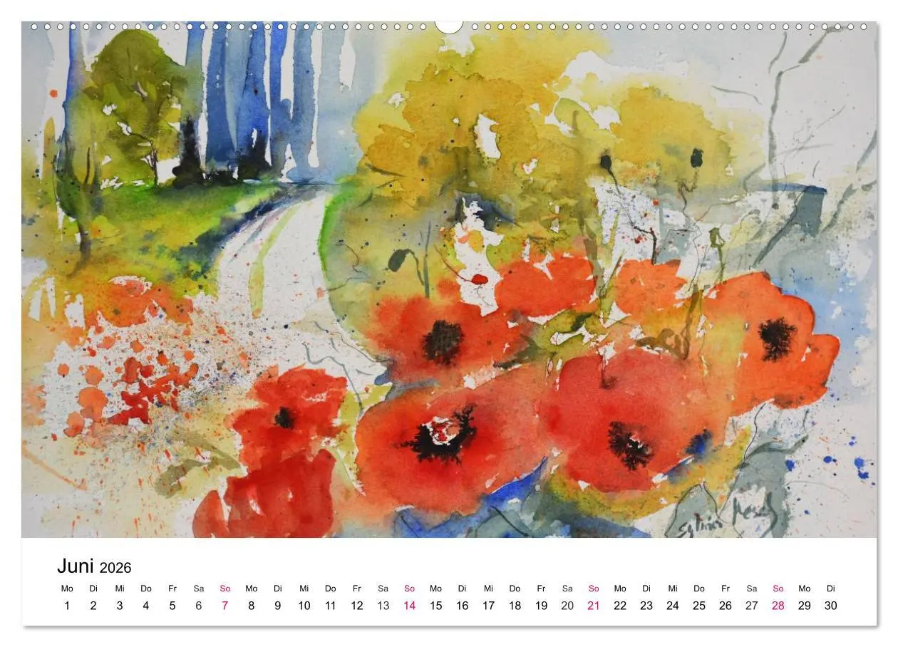 Bild: 9783457974957 | Mit Aquarellen durch das Jahr (hochwertiger Premium Wandkalender...