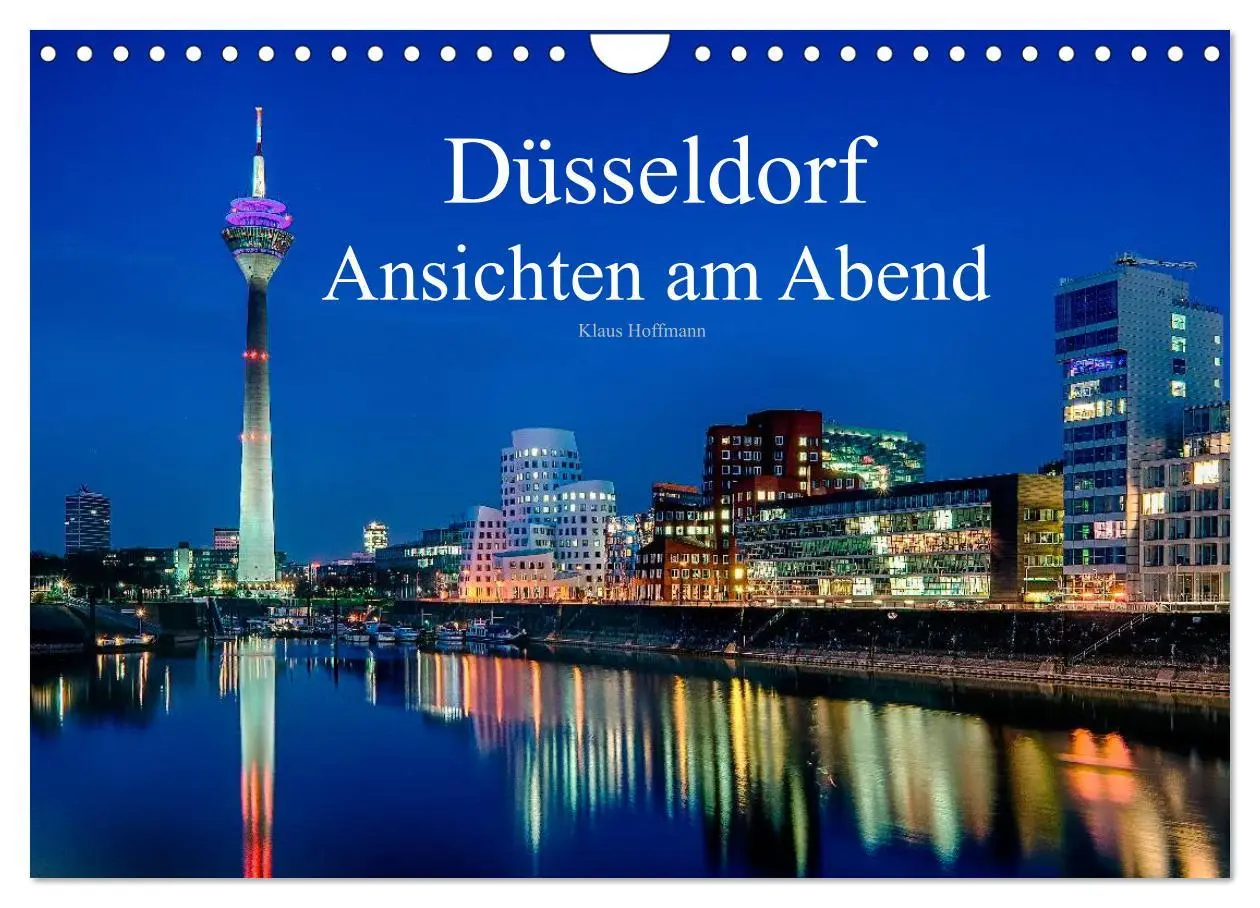 Cover: 9783516134957 | Düsseldorf - Ansichten am Abend (Wandkalender 2026 DIN A4 quer),...