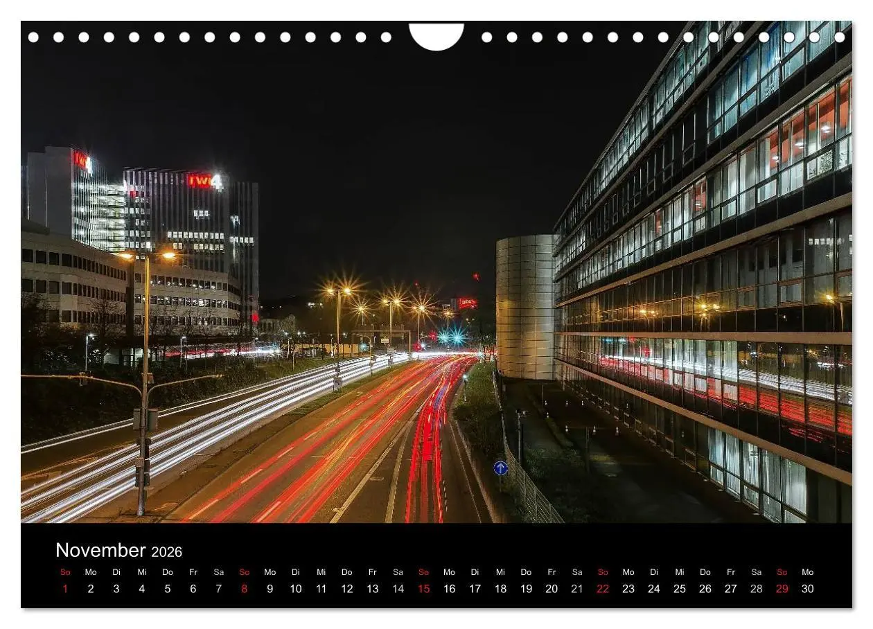 Bild: 9783516134957 | Düsseldorf - Ansichten am Abend (Wandkalender 2026 DIN A4 quer),...