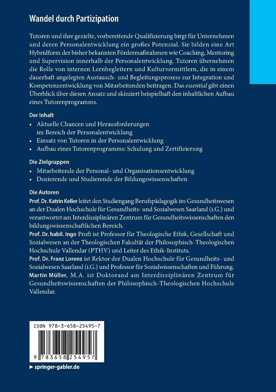 Rückseite: 9783658254957 | Wandel durch Partizipation | Katrin Keller (u. a.) | Taschenbuch | ix
