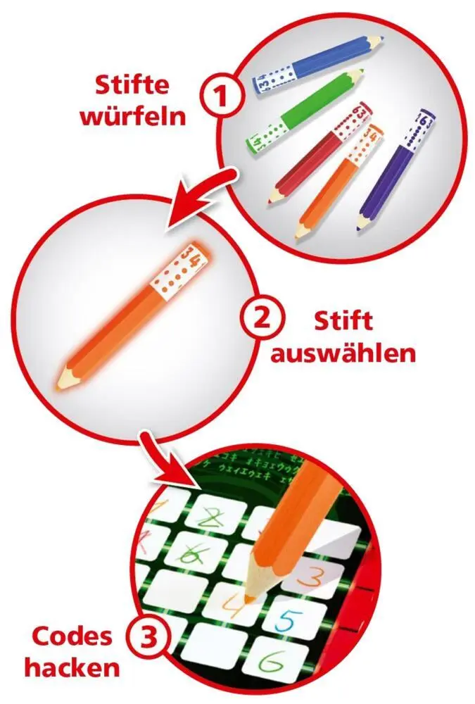 Bild: 4007396025057 | Pick a Pen: Hacker | Reiner Knizia | Spiel | Karton | 02505 | Deutsch