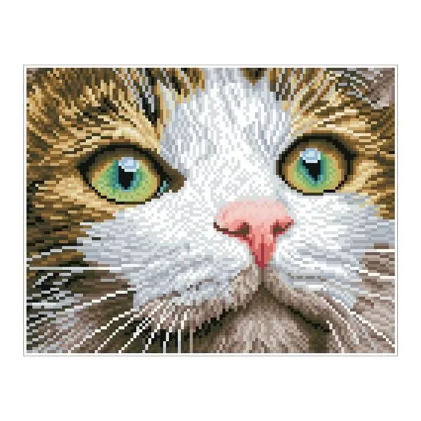 Bild: 4895225915057 | Diamond Dotz Katze mit grünen Augen | Kit (Bastelset) | 2591505 | 2024