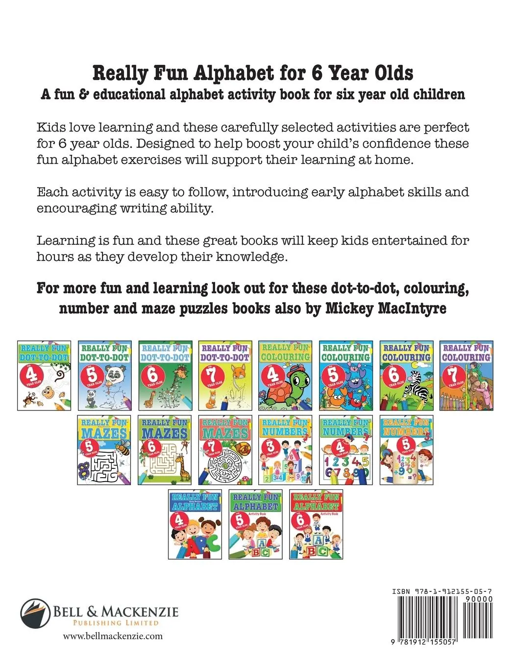 Rückseite: 9781912155057 | Really Fun Alphabet For 6 Year Olds | Mickey Macintyre | Taschenbuch