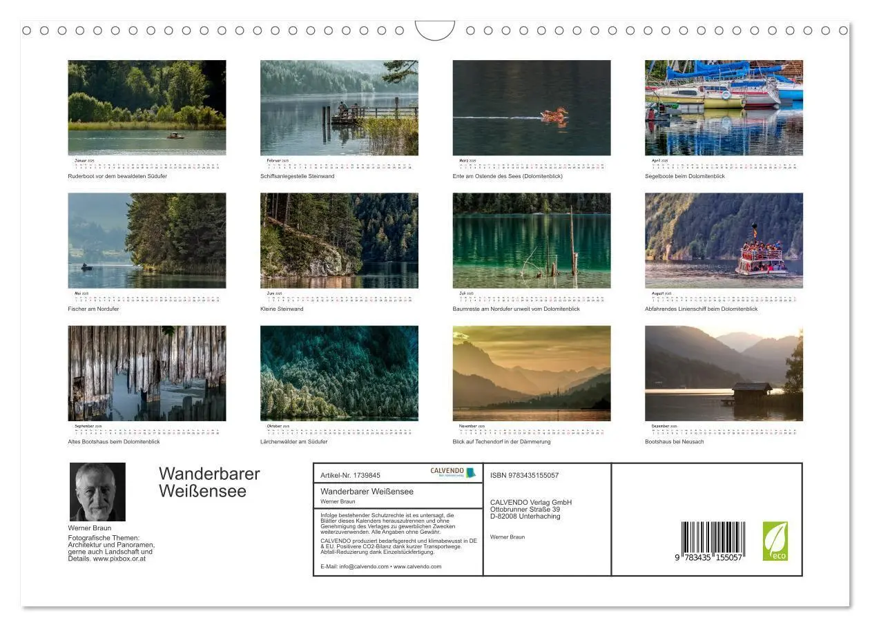Bild: 9783435155057 | Wanderbarer Weißensee (Wandkalender 2025 DIN A3 quer), CALVENDO...