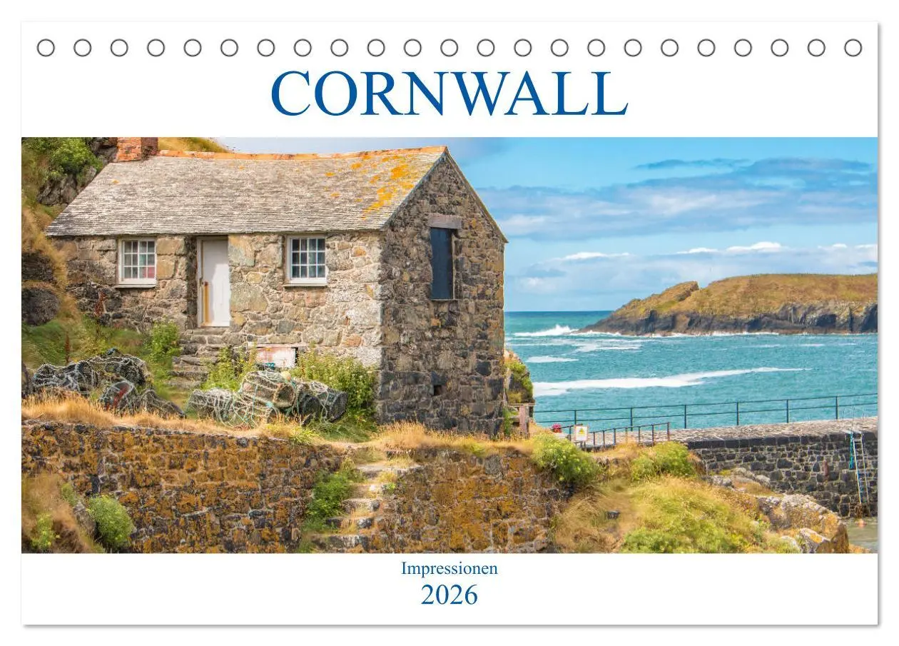 Cover: 9783457935057 | Cornwall Impressionen (Tischkalender 2026 DIN A5 quer), CALVENDO...