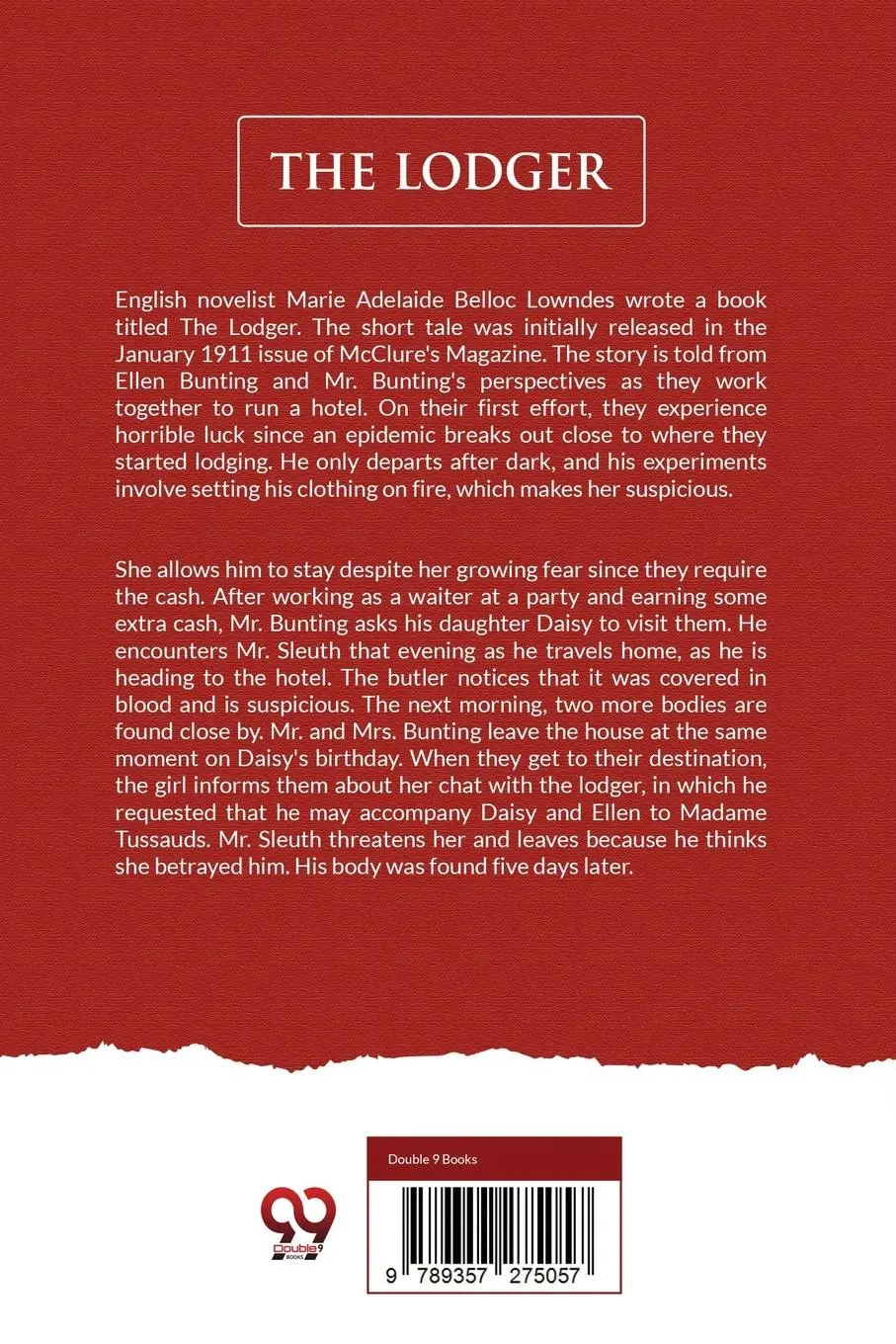 Rückseite: 9789357275057 | The Lodger | Marie Belloc Lowndes | Taschenbuch | Englisch | 2023