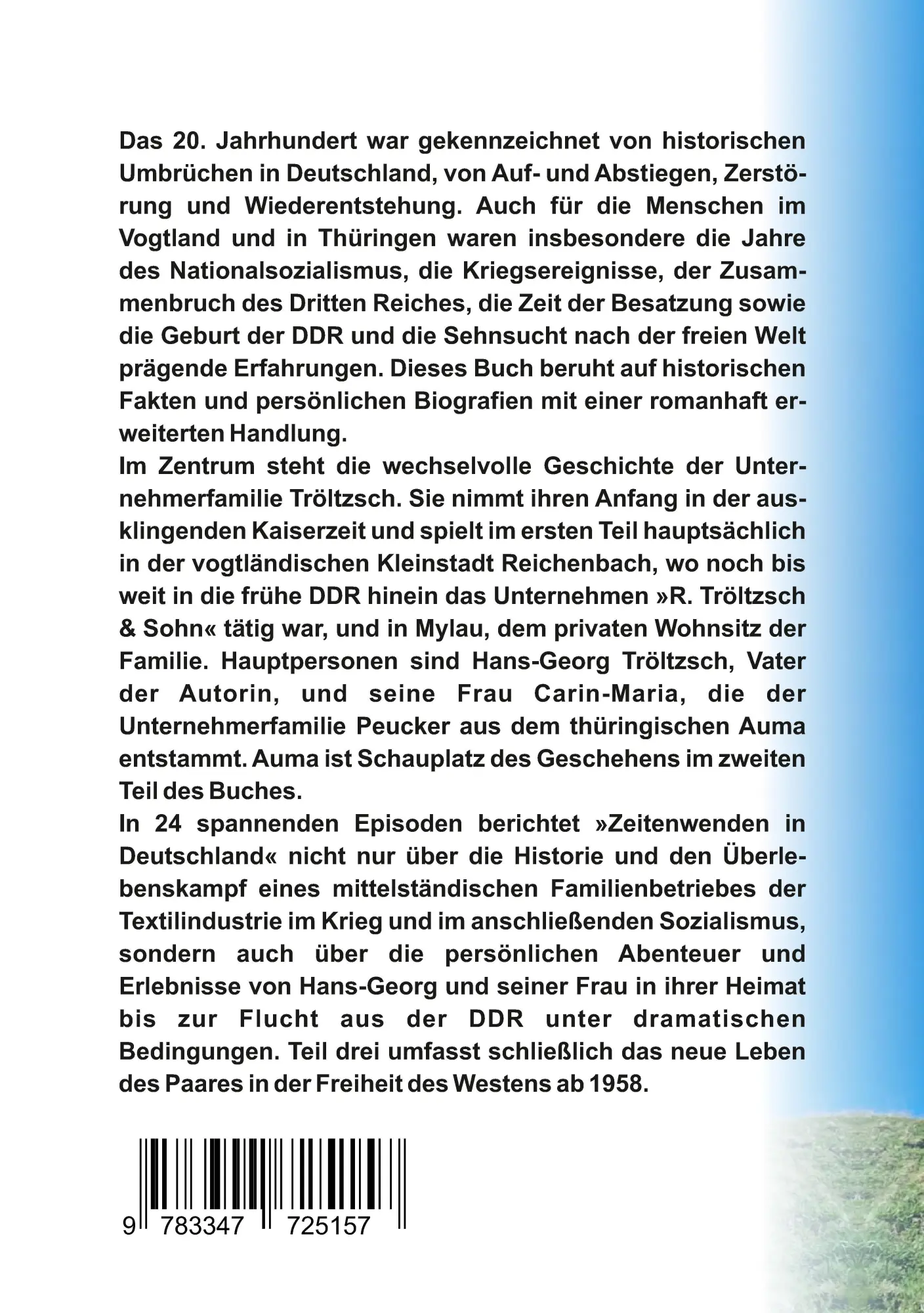 Rückseite: 9783347725157 | Zeitenwenden in Deutschland | Aufbruch von Ost nach West | Tröltzsch