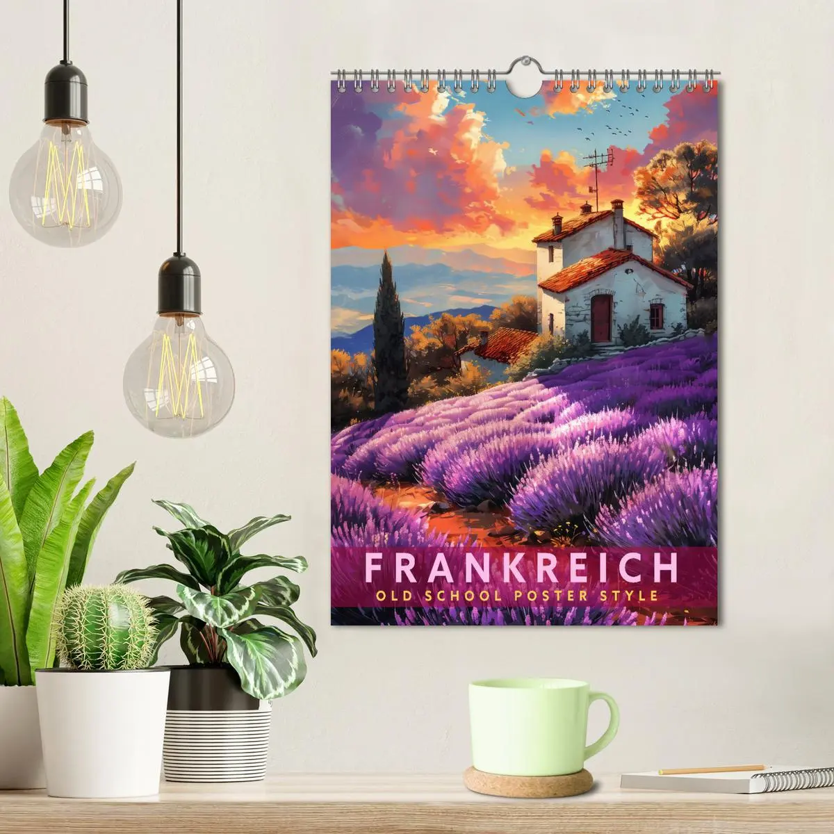 Bild: 9783516255157 | Frankreich - Old School Poster Style (Wandkalender 2026 DIN A4...