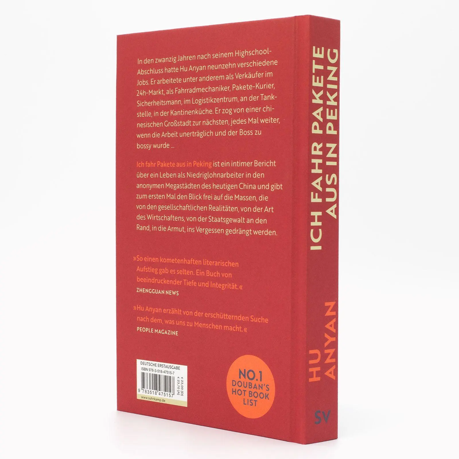 Bild: 9783518475157 | Ich fahr Pakete aus in Peking | Hu Anyan | Buch | 295 S. | Deutsch