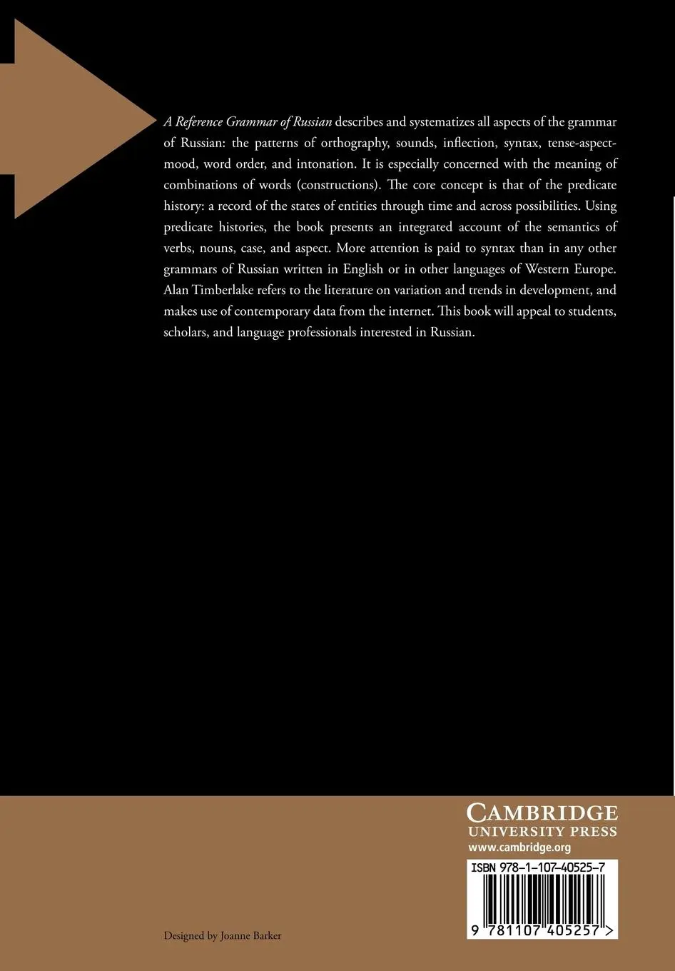 Rückseite: 9781107405257 | A Reference Grammar of Russian | Alan Timberlake | Taschenbuch | 2012