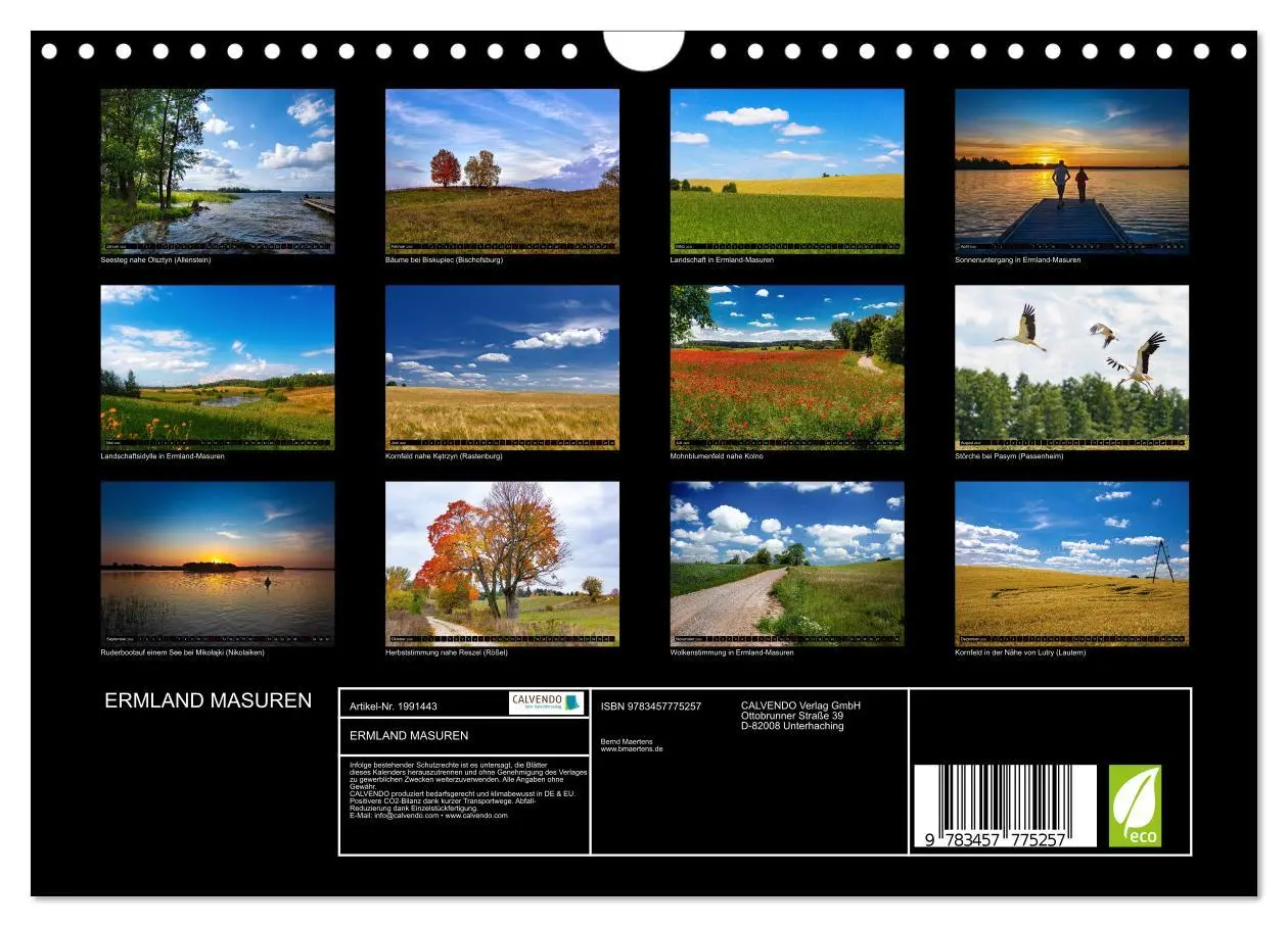 Bild: 9783457775257 | ERMLAND MASUREN (Wandkalender 2026 DIN A4 quer), CALVENDO...
