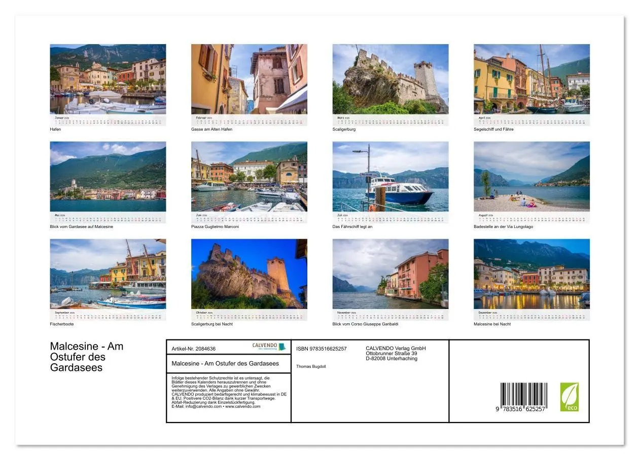 Bild: 9783516625257 | Malcesine - Am Ostufer des Gardasees (Wandkalender 2026 DIN A3...