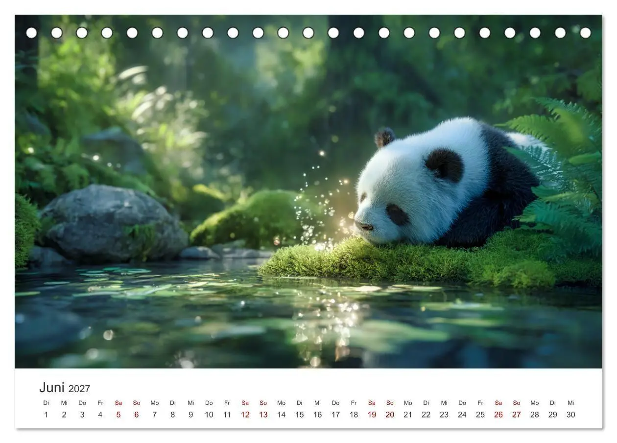 Bild: 9783516935257 | Schwarz auf Weiß - Der Panda-Kalender (Tischkalender 2027 DIN A5...