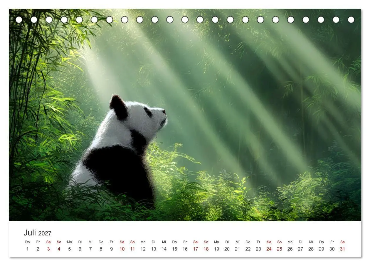 Bild: 9783516935257 | Schwarz auf Weiß - Der Panda-Kalender (Tischkalender 2027 DIN A5...