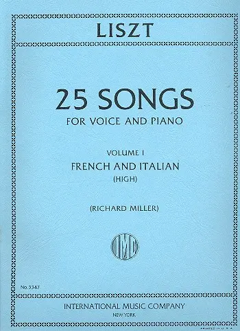Cover: 9790220425257 | Songs, Vol. 1 (Frencch And Italian) | Franz Liszt | Buch