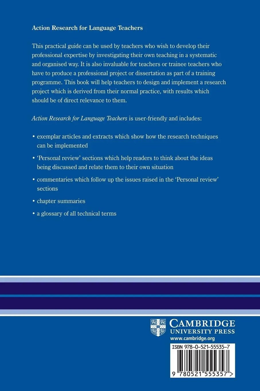 Rückseite: 9780521555357 | Action Research for Language Teachers | Michael J. Wallace | Buch