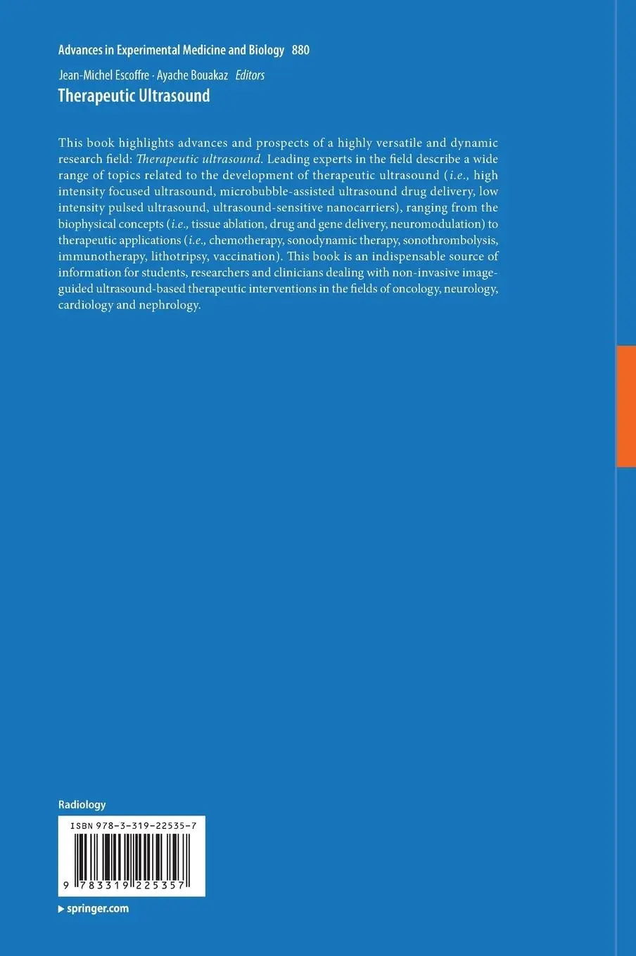 Rückseite: 9783319225357 | Therapeutic Ultrasound | Ayache Bouakaz (u. a.) | Buch | viii | 2015