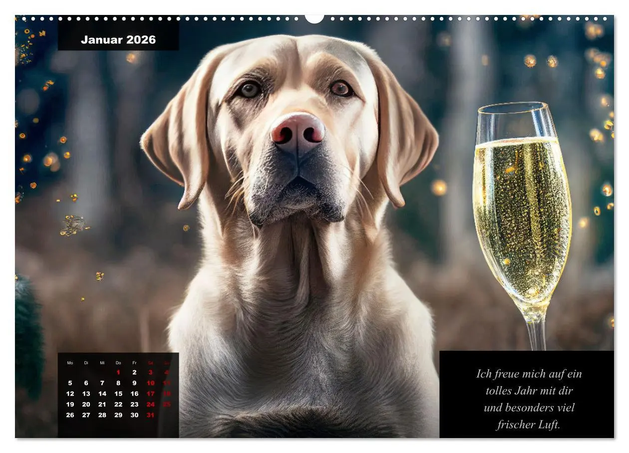 Bild: 9783457385357 | Der witzige Labrador-Kalender (hochwertiger Premium Wandkalender...