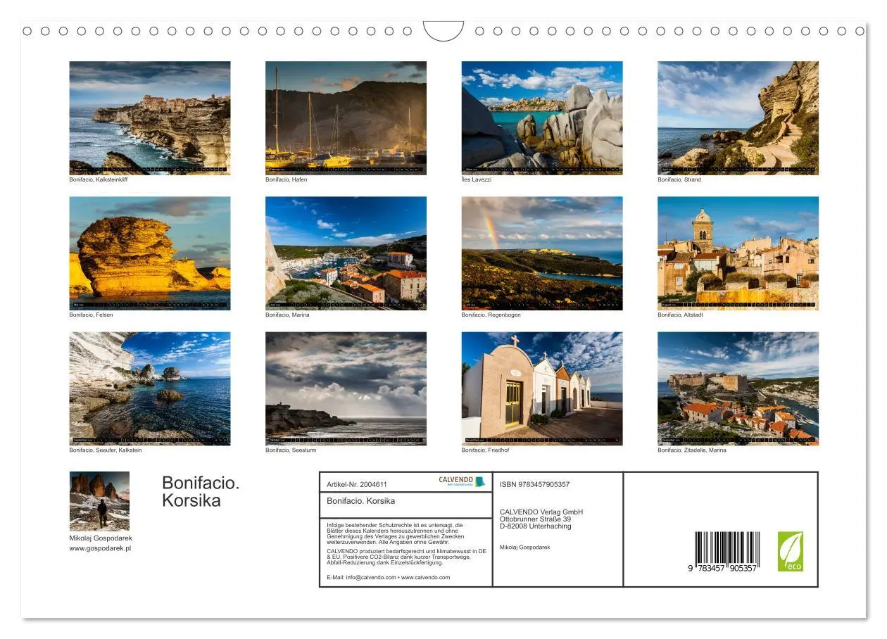 Bild: 9783457905357 | Bonifacio. Korsika (Wandkalender 2026 DIN A3 quer), CALVENDO...