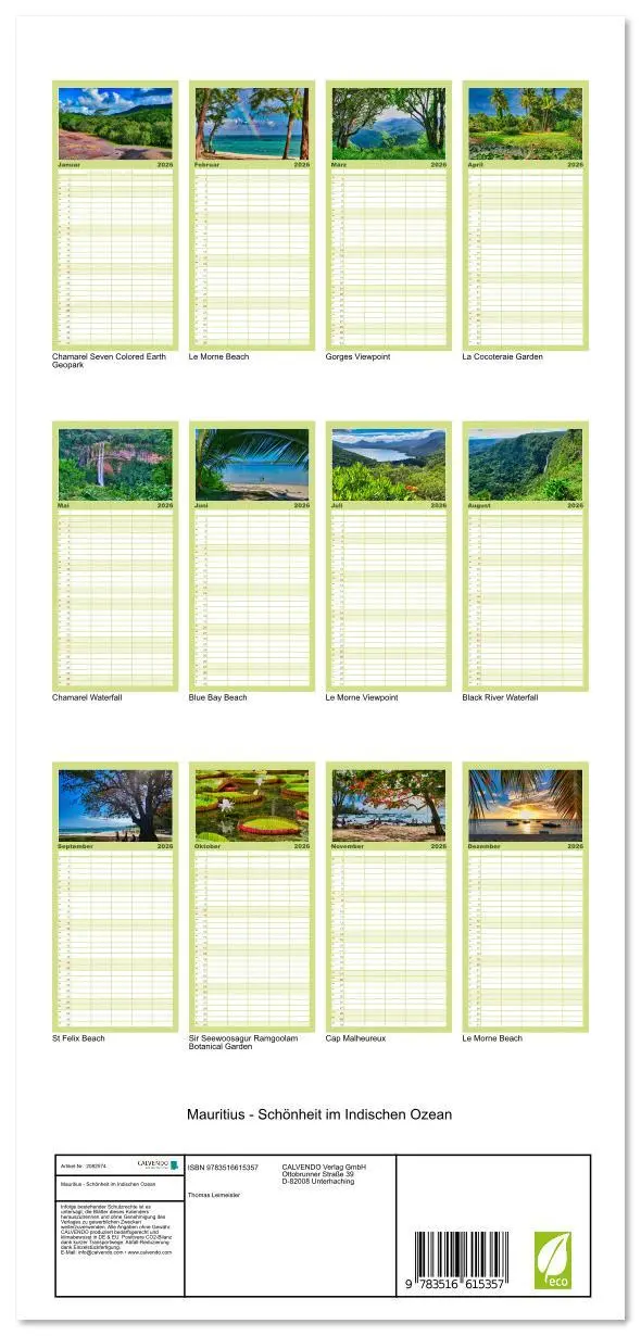Bild: 9783516615357 | Familienplaner 2026 - Mauritius - Schönheit im Indischen Ozean mit...