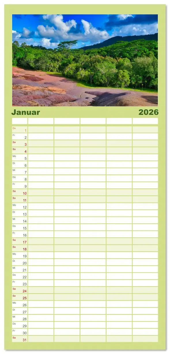 Bild: 9783516615357 | Familienplaner 2026 - Mauritius - Schönheit im Indischen Ozean mit...