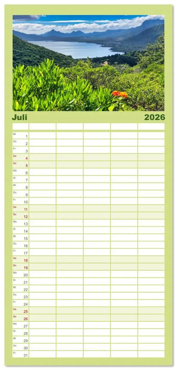 Bild: 9783516615357 | Familienplaner 2026 - Mauritius - Schönheit im Indischen Ozean mit...