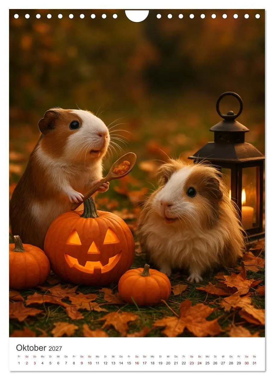Bild: 9783516925357 | Cozy Moments - Meerschweinchen Kalender (Wandkalender 2027 DIN A4...