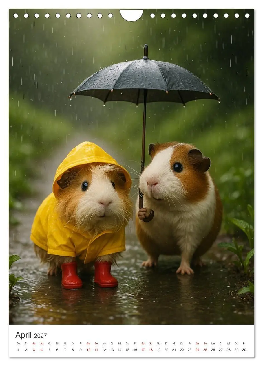 Bild: 9783516925357 | Cozy Moments - Meerschweinchen Kalender (Wandkalender 2027 DIN A4...